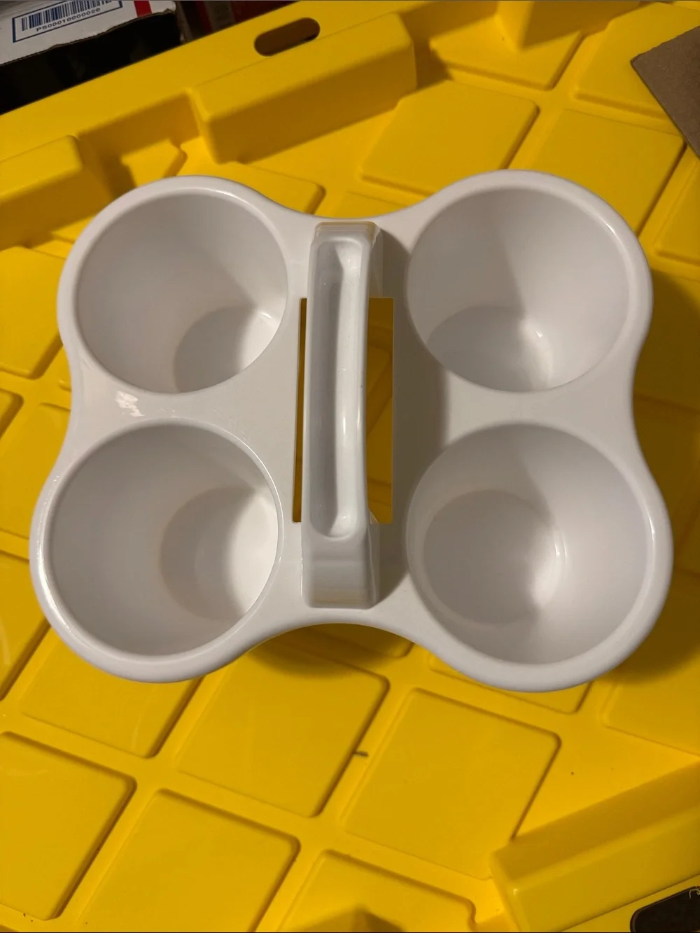 White 4-Cup Party Caddy - Unbranded